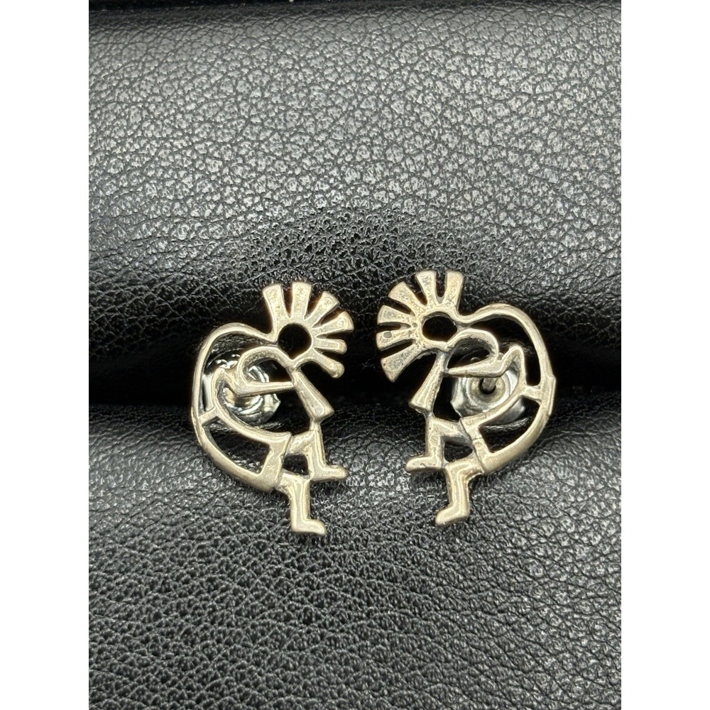 Vintage Sterling Silver Kokopelli Earrings 925 New Backs G8